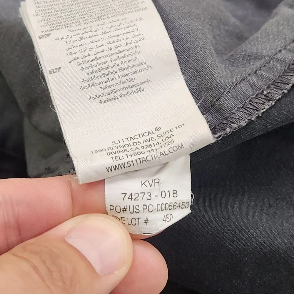 5.11 Tactical Taclite Pro Ripstop Cargo Pants‎ Men's 40x34 Gray Utility 74273
